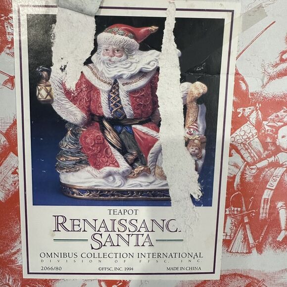 Fitz & Floyd Omnibus Collection1994 Renaissance Santa 2.25 Qt Christmas Pitcher - Picture 14 of 14